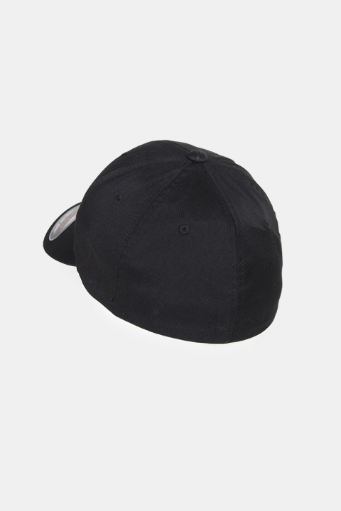 Flexfit Wooly Combed Caps Black/Black
