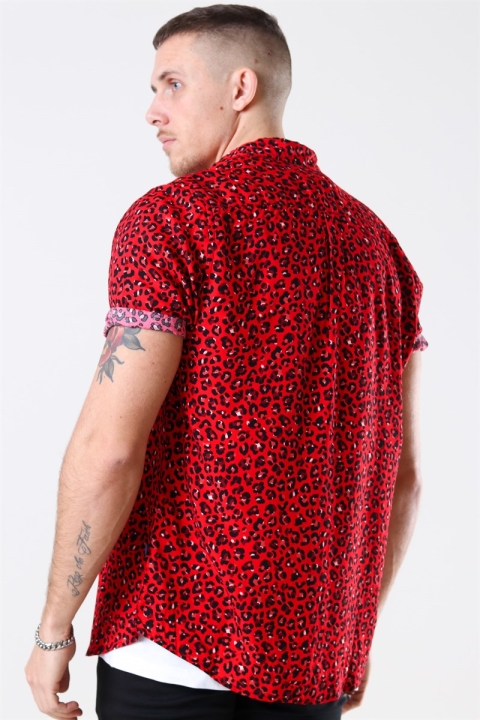 Denim Project Grande S/S Skjorte Red Leo