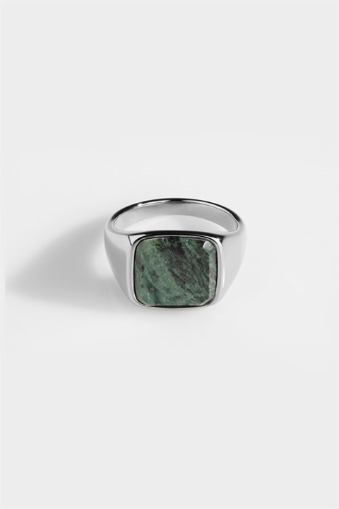 Northern Legacy Ring Verde SignatKlokkee Green Marble Silver