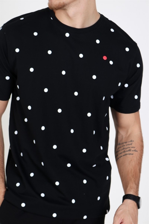 Denim Project Dot T-skjorte Black White Dot