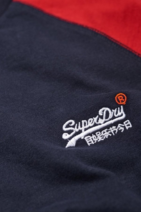 Superdry O L ENG'D Baseball SS T-skjorte Beach Navy