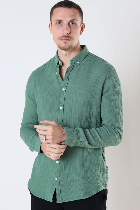 Kronstadt Johan Muslin shirt Ivy Green