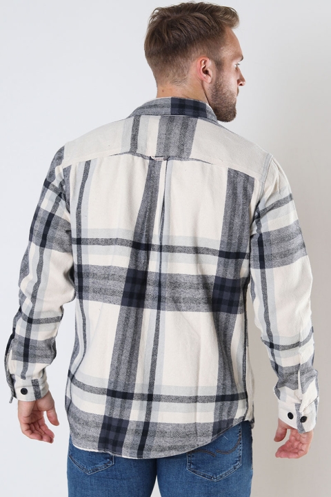 Jack & Jones JPRBLUDARREN CHECK OVERSHIRT L/S CPO Fog