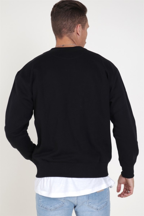 Jack & Jones Soft Genser Crew Neck Black