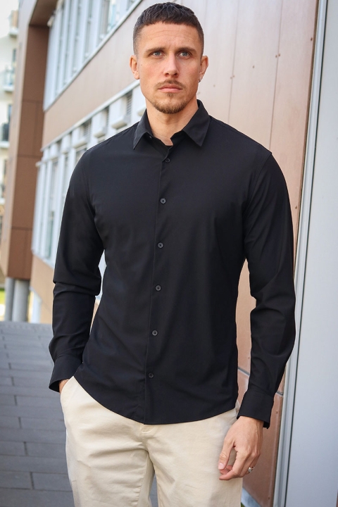 Jack & Jones Active Stretch Slim Shirt  Black