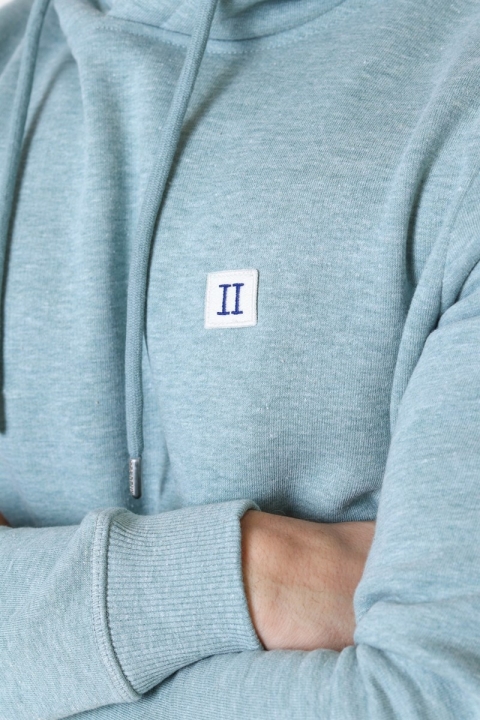 Les Deux Petrol Melange/Off White Piece Hoodie
