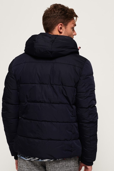 Superdry Sports Puffer Jakke Navy/Bright Red