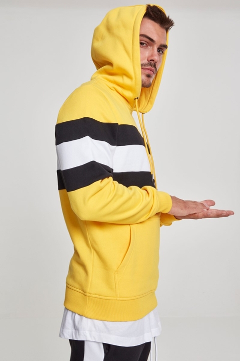 Klokkeban Classics Chest Striped Hoodie Chromeyellow/ Black/ White