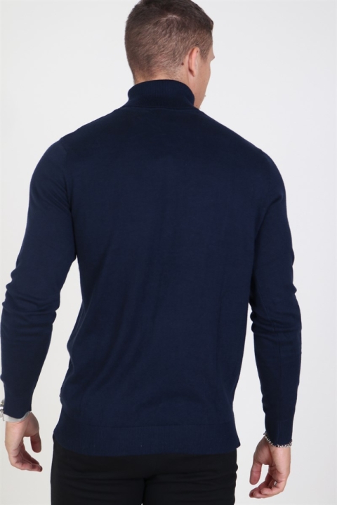 Jack & Jones EMIL KNIT ROLL NECK Navy Blazer