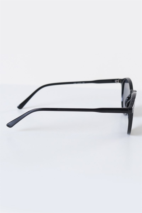 Fashion 1381 Panto Black Solbrille Grey Lens