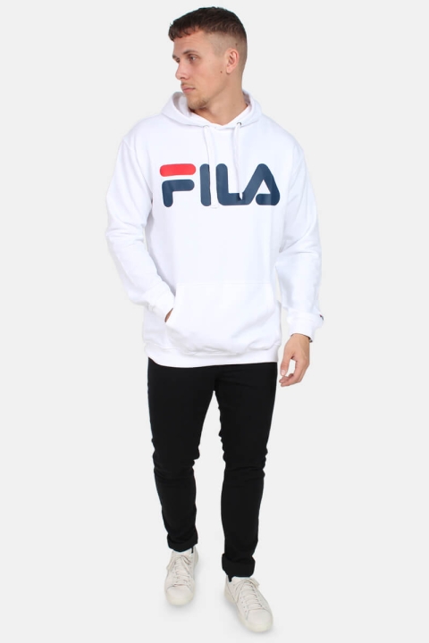 Fila Classic Logo Hoodie Kangaroo Bright White