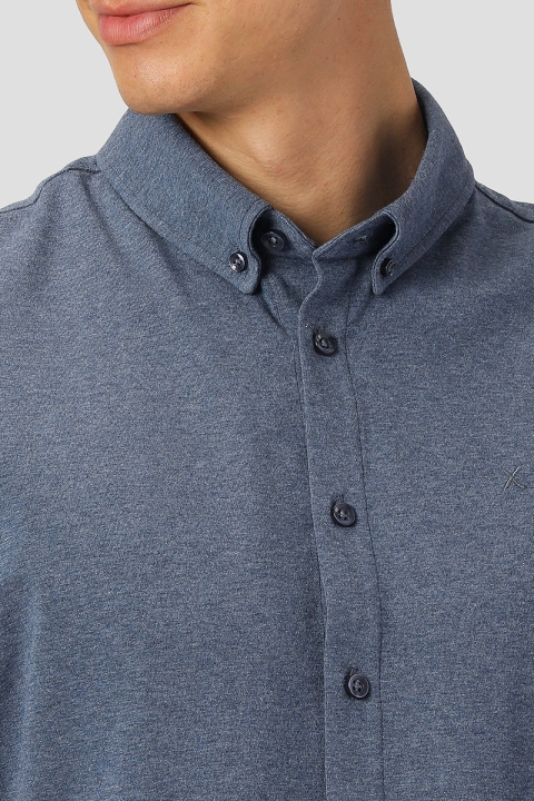 Clean Cut Copenhagen Hudson Stretch Shirt S/S Denim Melange