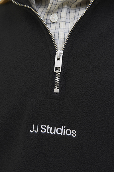 Jack & Jones Soho Fleece Half Zip Black
