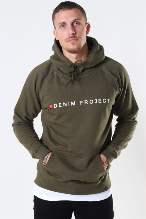 Denim Project Logo Hoodie Olive