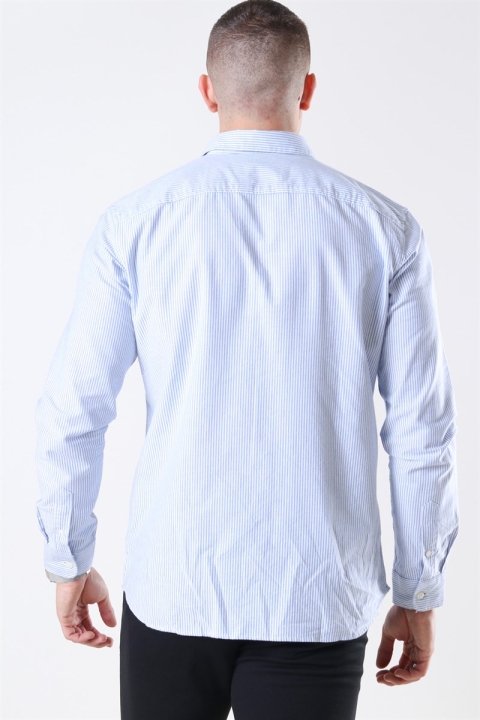 Selected Collect Skjorte White/Light Blue Stripe