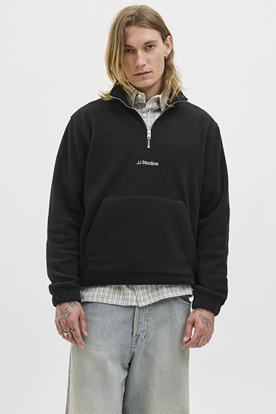 Jack & Jones Soho Fleece Half Zip Black