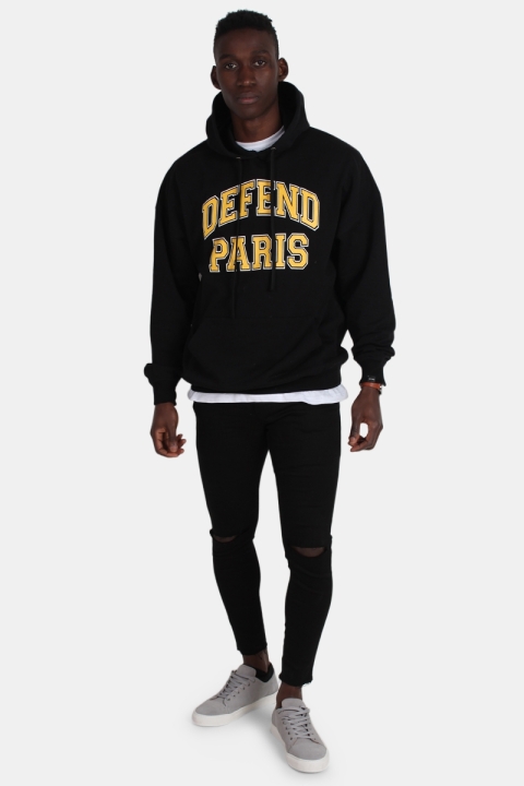 Defend Paris 92 Hoodies Genser Capuche Black