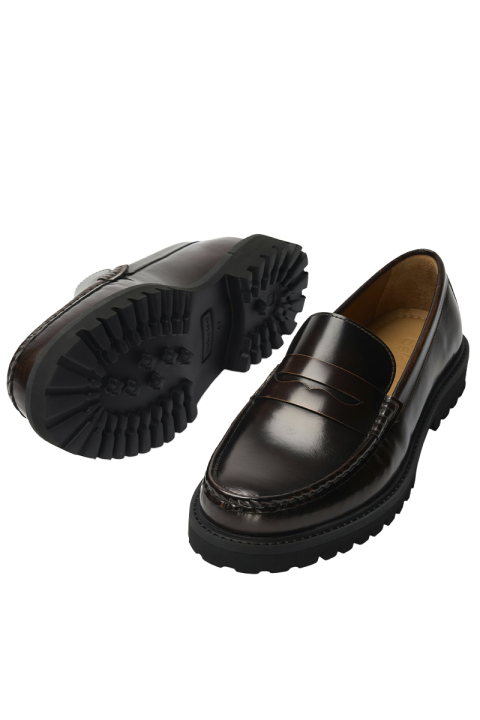 Selected Hugo Leather Plain Penny Loafer Demitasse