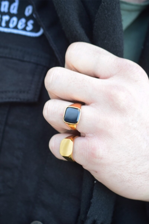 Northern Legacy Ring Onyx SignatKlokkee Black Gold 