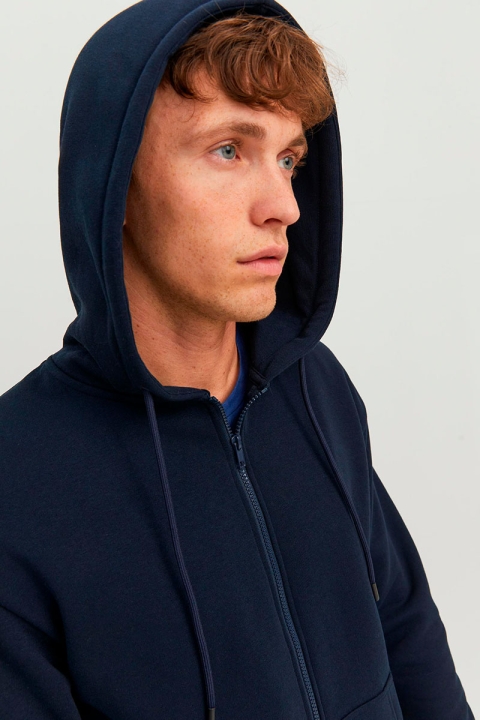 Jack & Jones JJEBRADLEY SWEAT ZIP HOOD NOOS Navy Blazer