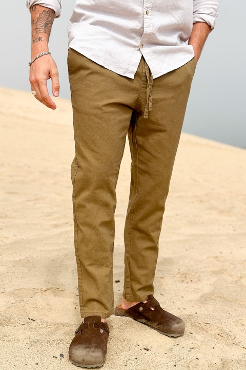 ONLY & SONS Linus Linen Pants  Teak