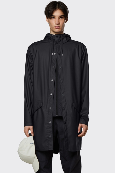 Rains Long Jacket 01 Black