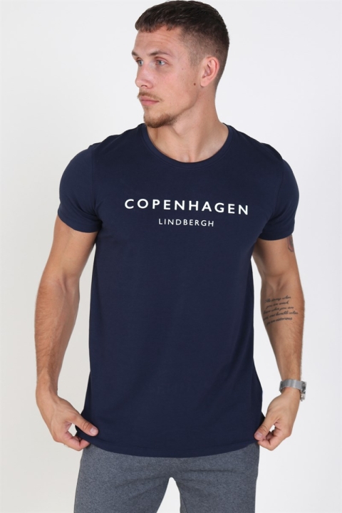 Lindbergh Copenhagen T-skjorte Dark Blue
