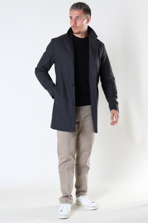 Jack & Jones MARCO WOOL COAT Dark Grey Melange