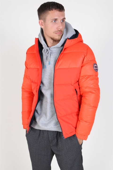 Jack & Jones Oscar Jakke Hood Cherry Tomata