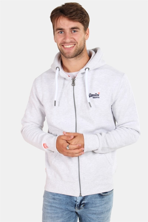 Superdry Orange Label Zip Hoodie Ice Marl