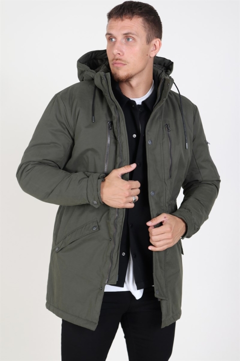 Only & Sons Klaus Parka Jakke Forest Night