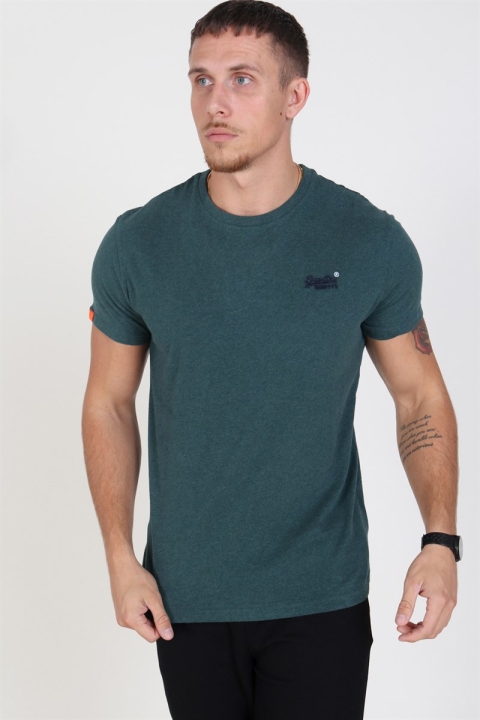 Superdry Orange Label Vintage Embroidery T-skjorte Buck Green Marl