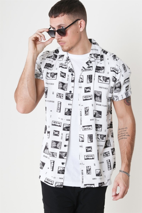 Only & Sons Oliver SS Printed Skjorte White