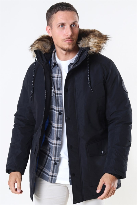 Jack & Jones Sky Parka Jacket Black