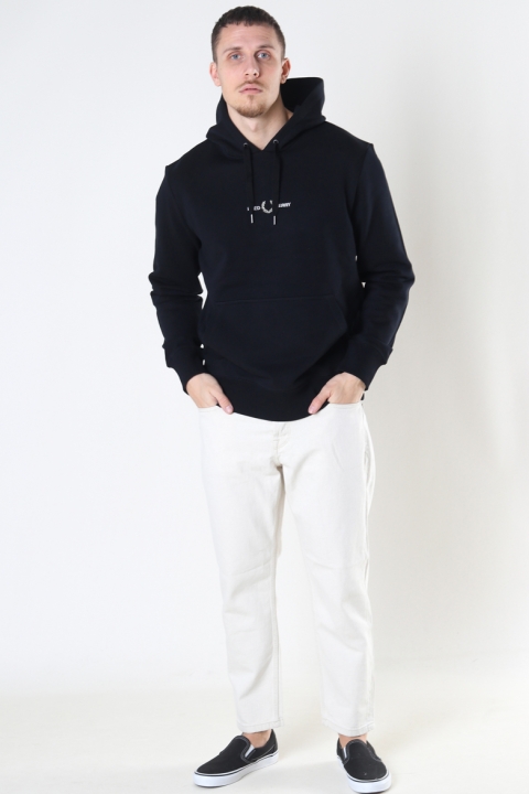 Fred Perry EMBROID. HOODED SWEATSH. 102 Black