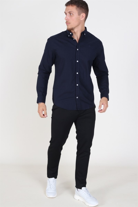 Kronstadt Johan Oxford Washed Skjorte Navy