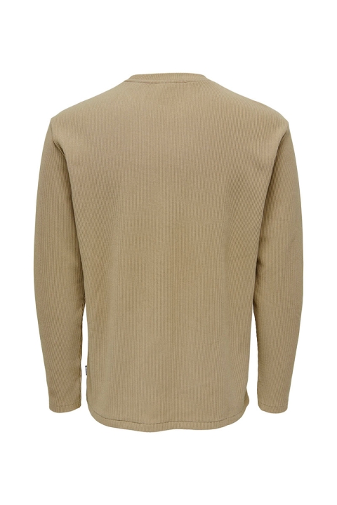 ONLY & SONS Berkeley Regular Crew Neck Chinchilla