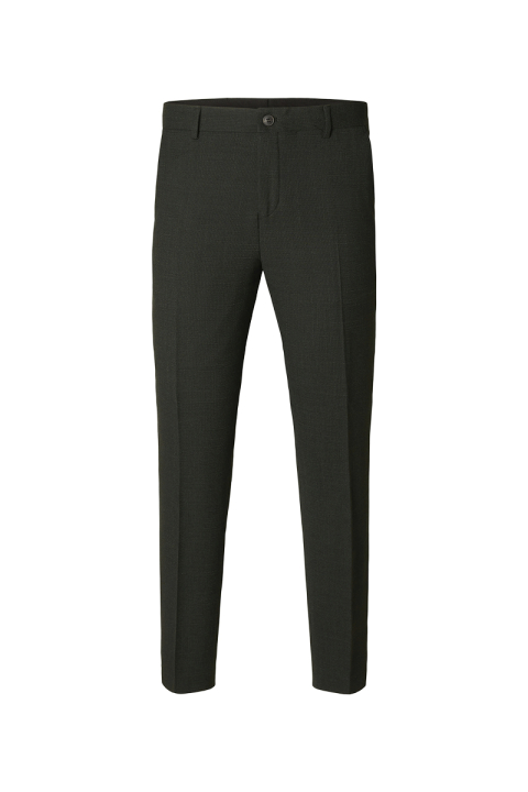 Selected Slim Oasis Linen Pants Dark Green