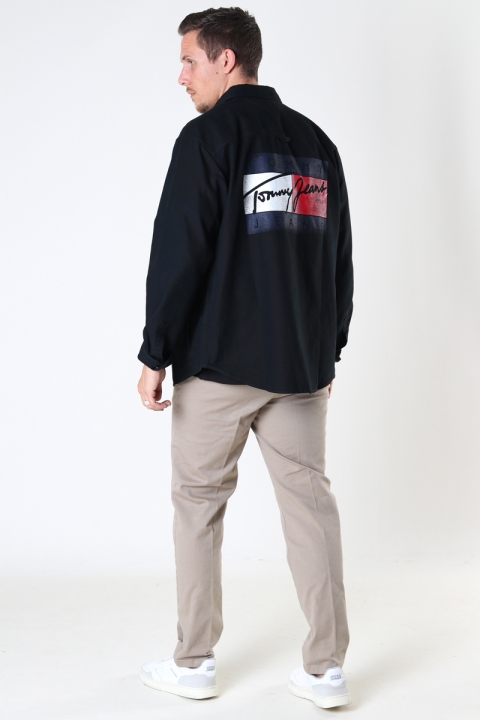 Tommy Hilfiger TJU FADED FLAG OVERSHIRT Black