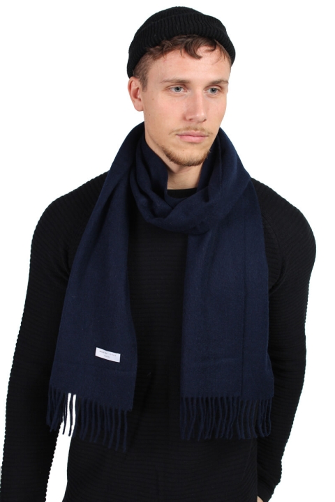 Selected Tope Wool Skjerf Dark Navy