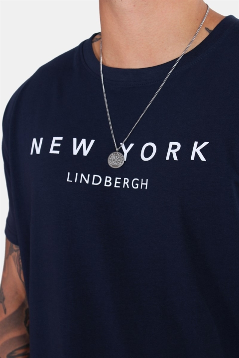 Lindbergh New York T-skjorte Navy