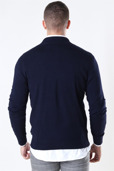 Jeff Chris Zip Strikke Navy