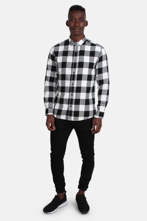 Only & Sons Gudmund Ls Checked Skjorte Cloud Dancer