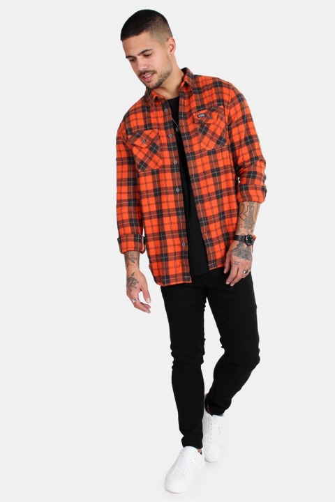 Superdry Rookie Ridge Skjorte Broken Twill Orange