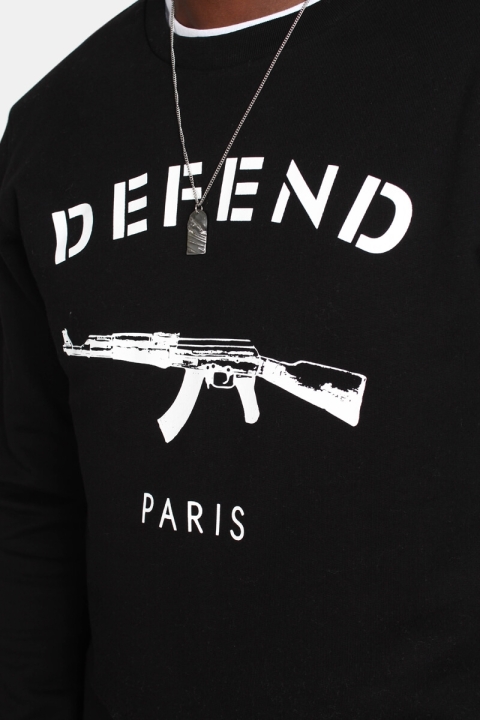 Defend Paris Paris Crew Genser Black 
