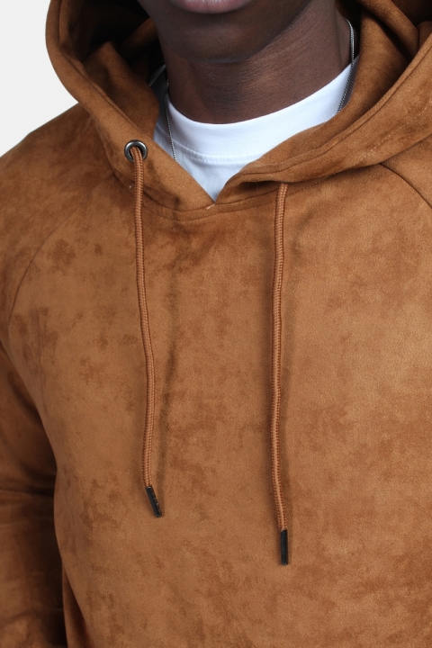 Urban Classics Imitation Suede  Hoddie Toffee