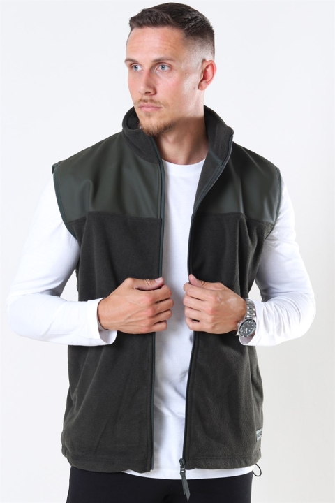 Rains Fleece Vest Green