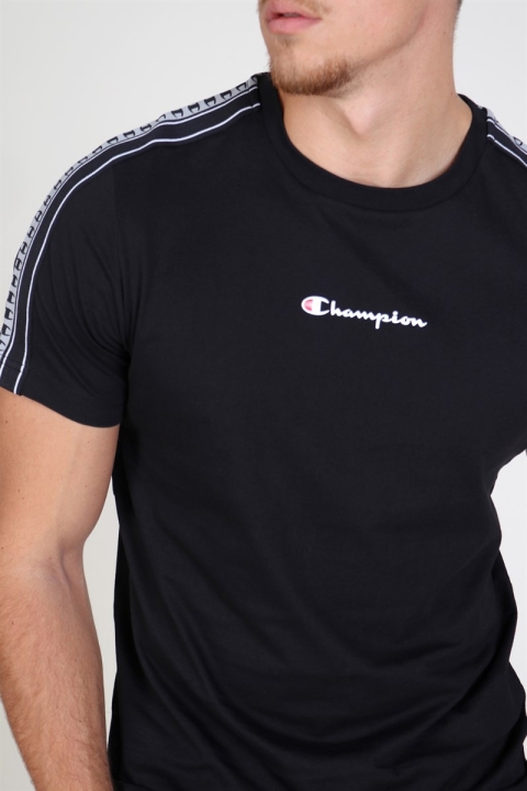 Champion Stripe C Logo Crewneck T-skjorte Black