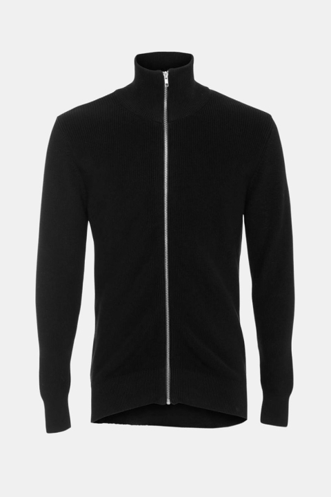 Clean Cut Osin Zip Cardigan Strikke Black