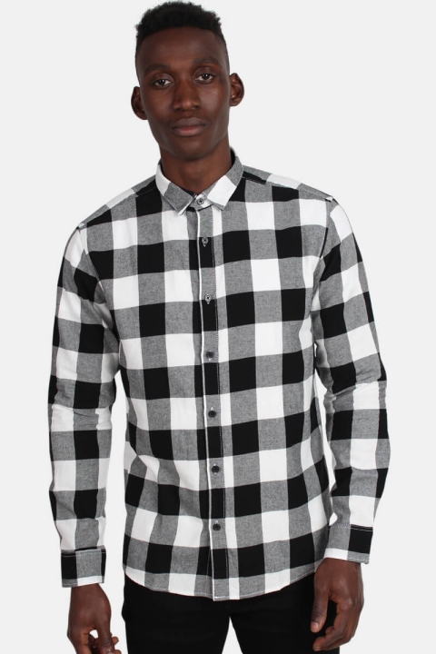 Only & Sons Gudmund Ls Checked Skjorte Cloud Dancer